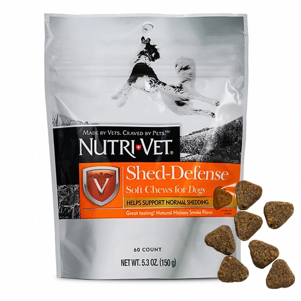 Добавка для собак Nutri-Vet Shed-Defense Soft Chews, Захист шерсті