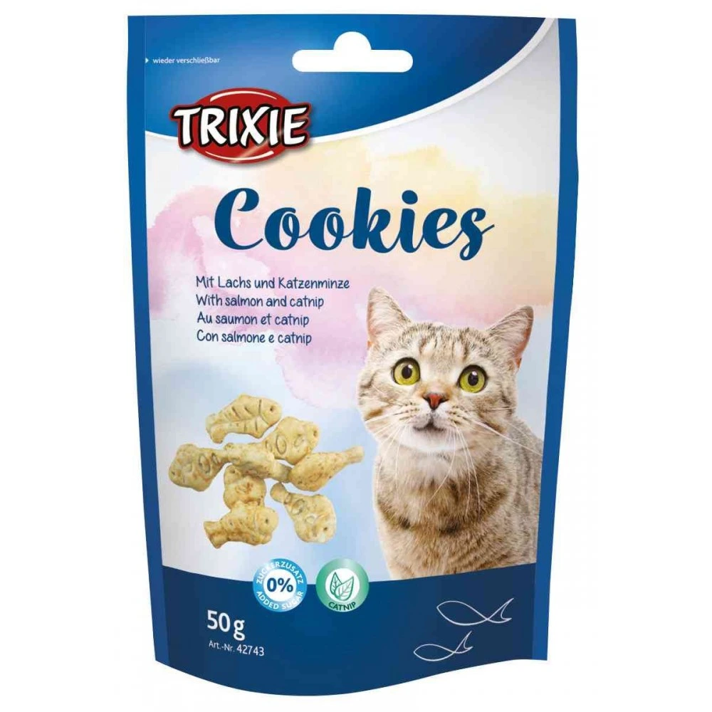 Ласощі Trixie Cookies with Salmon & Catnip для котів печиво з лососем та котячою м’ятою 50 г