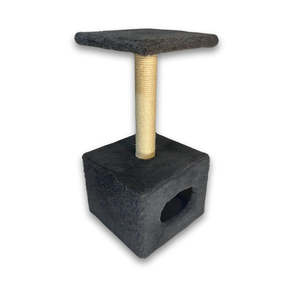 Дряпка Природа Д1 для котів з будкою капучино 32x32x65 см