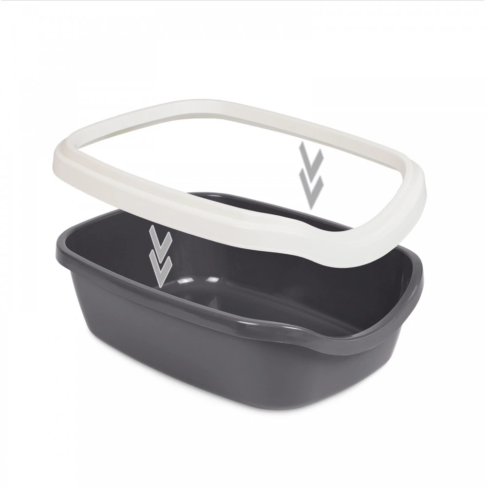 Туалет Природа Comfort M для кошек серый 41х30х13,5 см