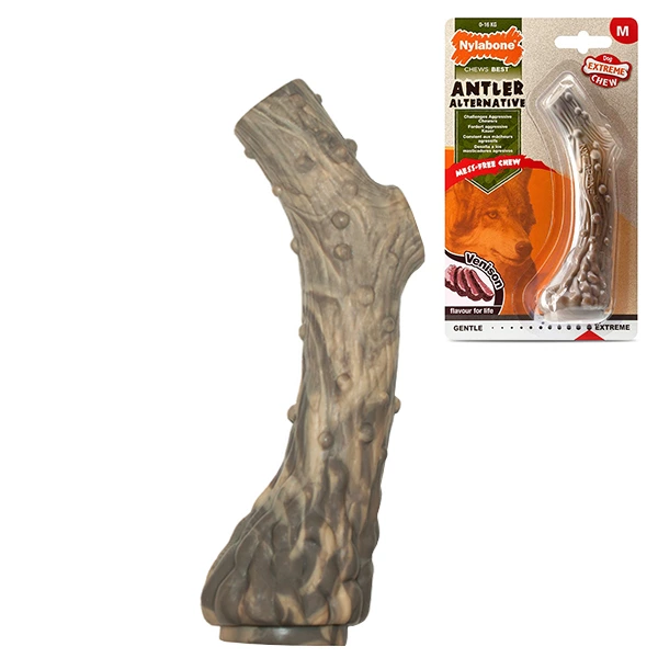 Жувальна іграшка для собак Nylabone Extreme Chew Antler, розмір M, смак оленини