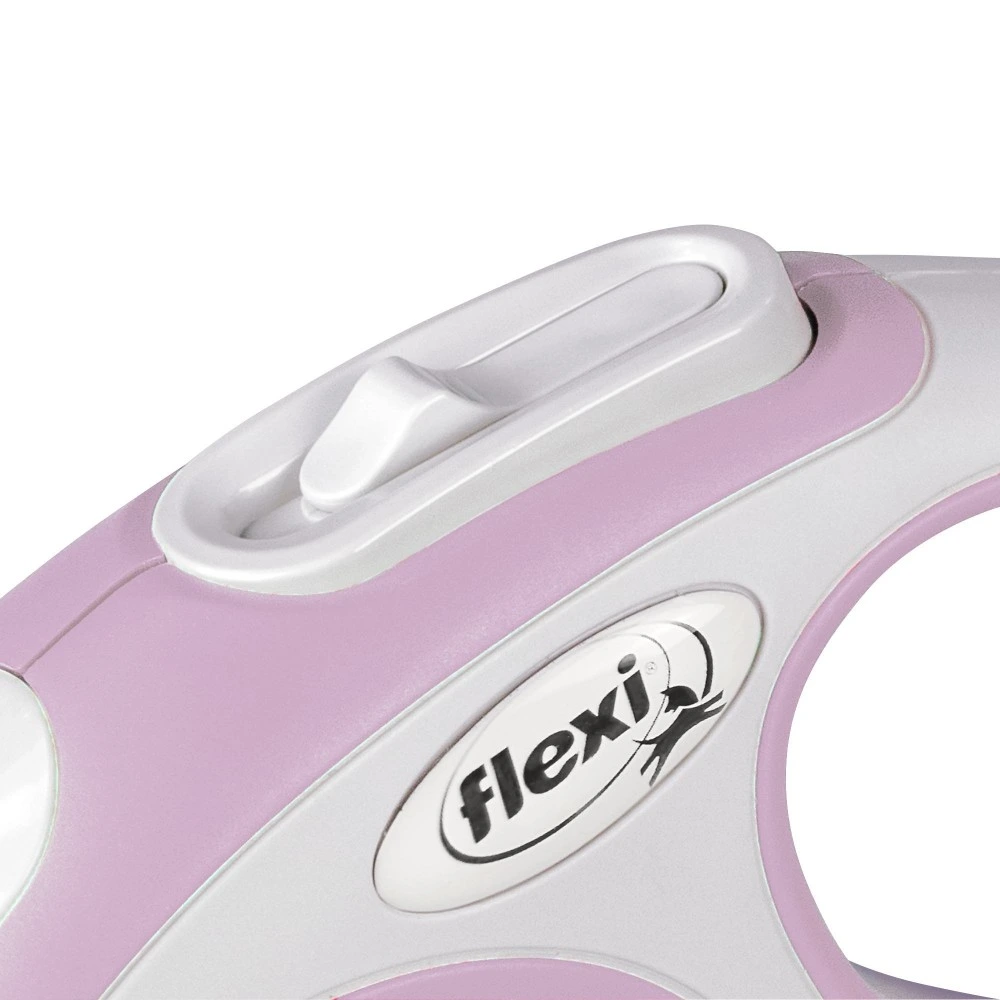 Повідець-рулетка Flexi для собак New Comfort стрічка рожева розмір XS 3 м/ 12 кг
