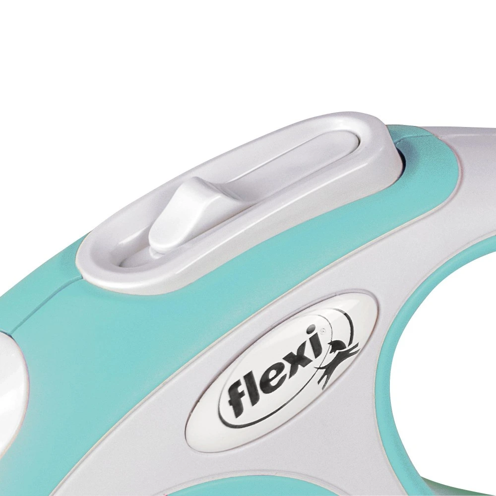 Повідець-рулетка Flexi для собак New Comfort стрічка блакитна розмір XS 3 м/ 12 кг