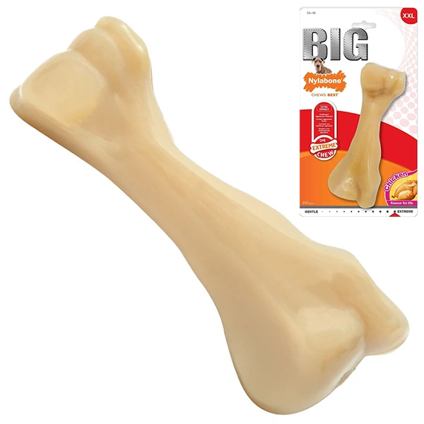 Жувальна іграшка для собак Nylabone Extreme Chew Big Bone, розмір XXL, смак курки