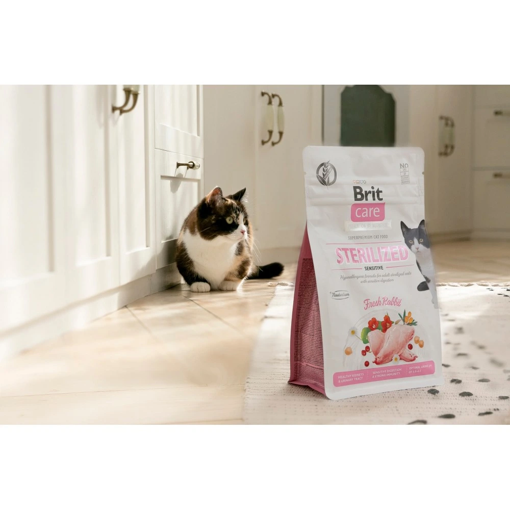 Корм сухий Brit Care Cat Grain Free Sterilized Sensitive для стерилізованих котів з чутливим травленням з кроликом 400 г