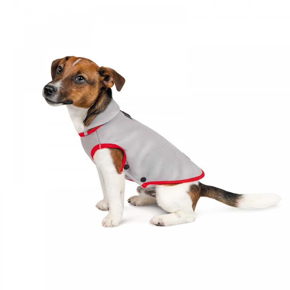 Жилет Pet Fashion Fleecy для собак сірий/червоний М