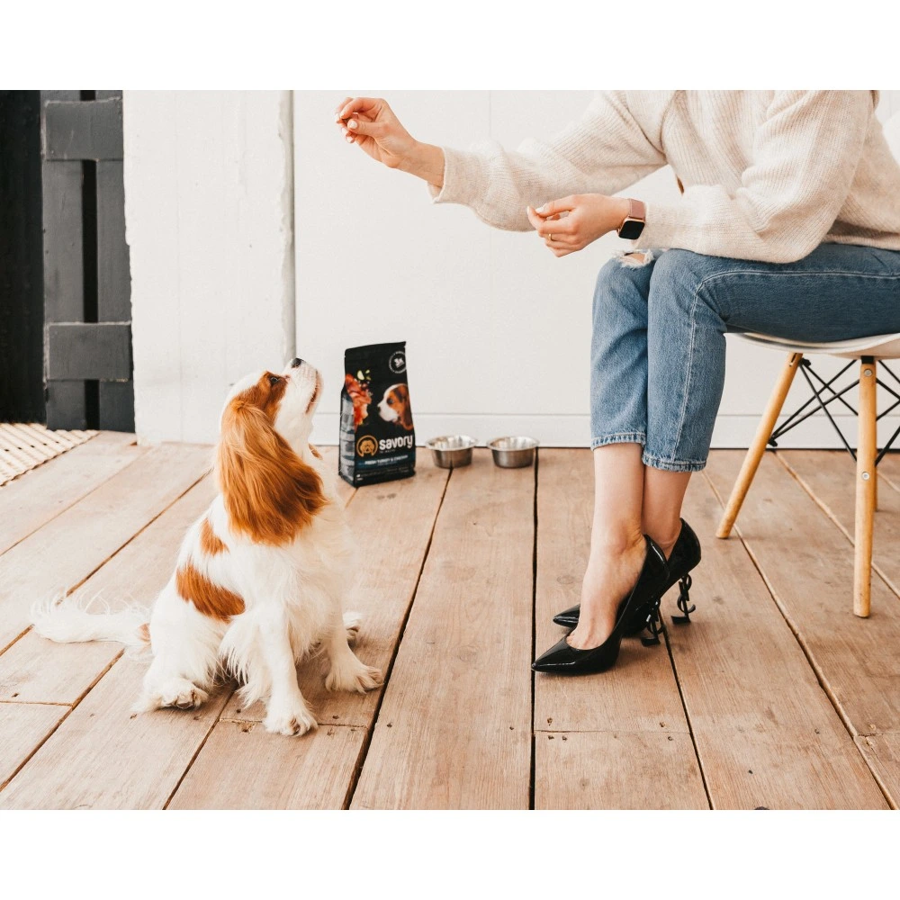 Корм сухий Savory Puppy rich in Fresh Turkey and Chicken для цуценят всіх порід зі свіжою індичкою і куркою 1 кг