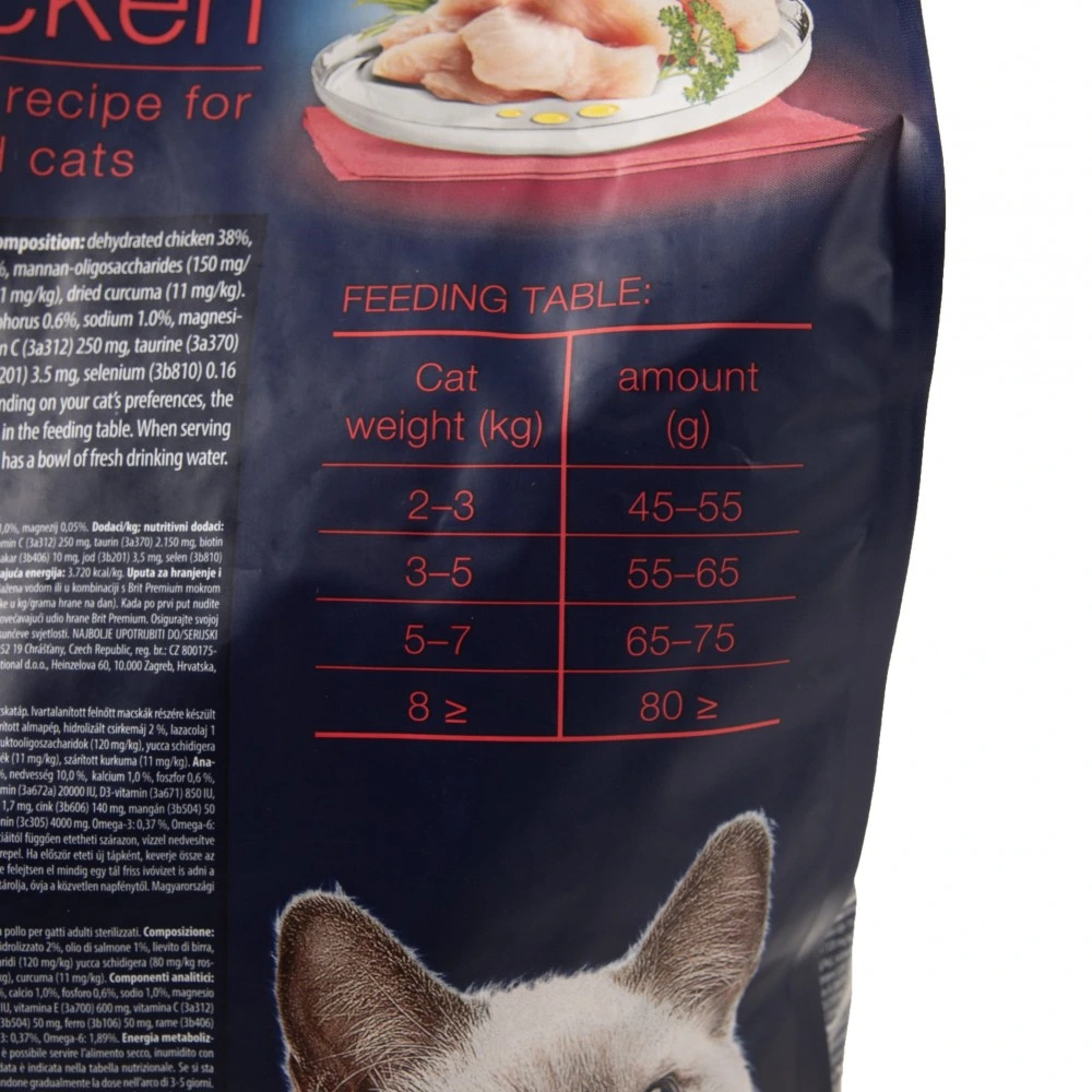 Корм сухой Brit Premium by Nature Cat Sterilised для стерилизованных кошек с курицей 8 кг