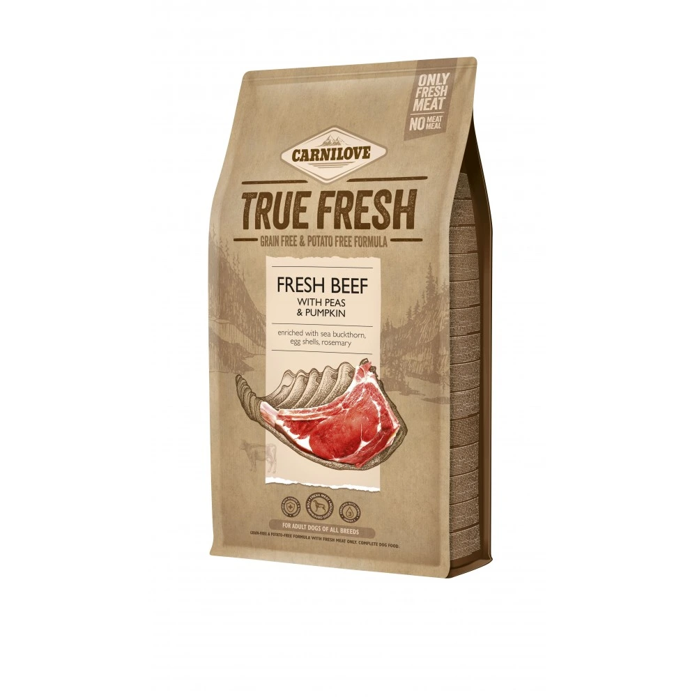 Корм сухий Carnilove True Fresh Beef for Adult dogs для дорослих собак усіх порід з яловичиною 4 кг