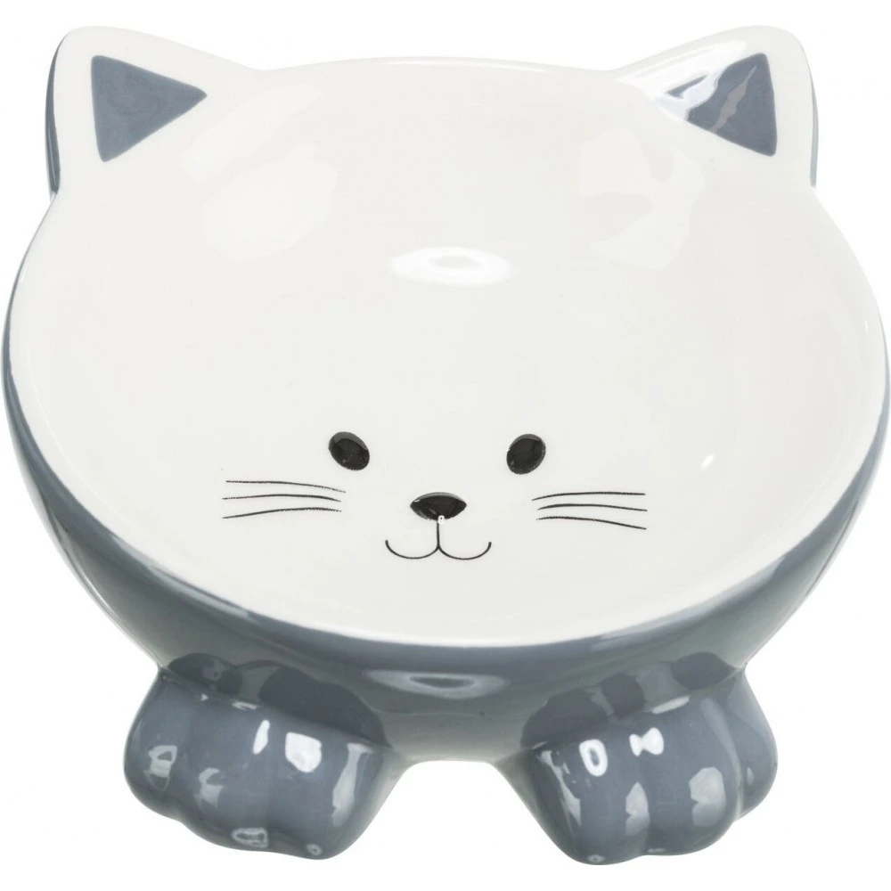 Миска Trixie для кошек Котик керамическая 150 мл d-14 см