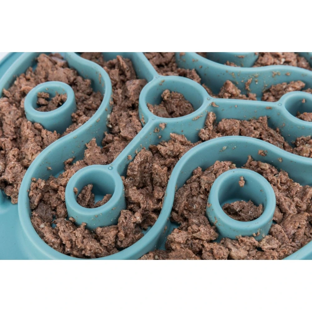 Миска-килимок Trixie для собак для повільного годування блакитна силікон d-28 см