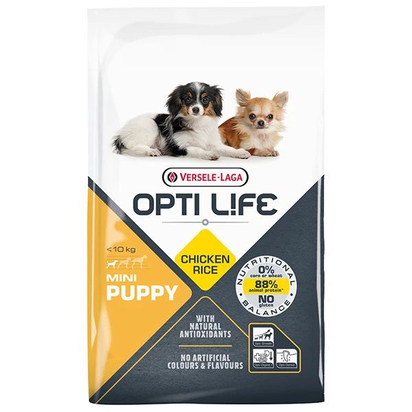 Сухий суперпреміум корм для цуценят Opti Life Puppy Mini, 7.5 кг