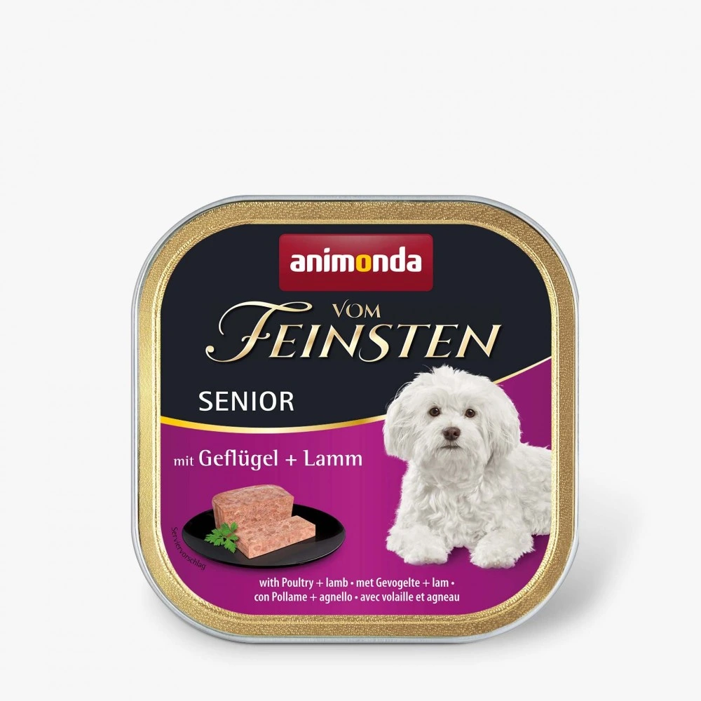 Вологий корм для собак Animonda Vom Feinsten Senior, з птицею і ягнятиною, 150 г