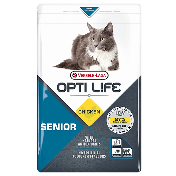 Беззерновий сухий корм для котів Opti Life Senior, 2.5 кг