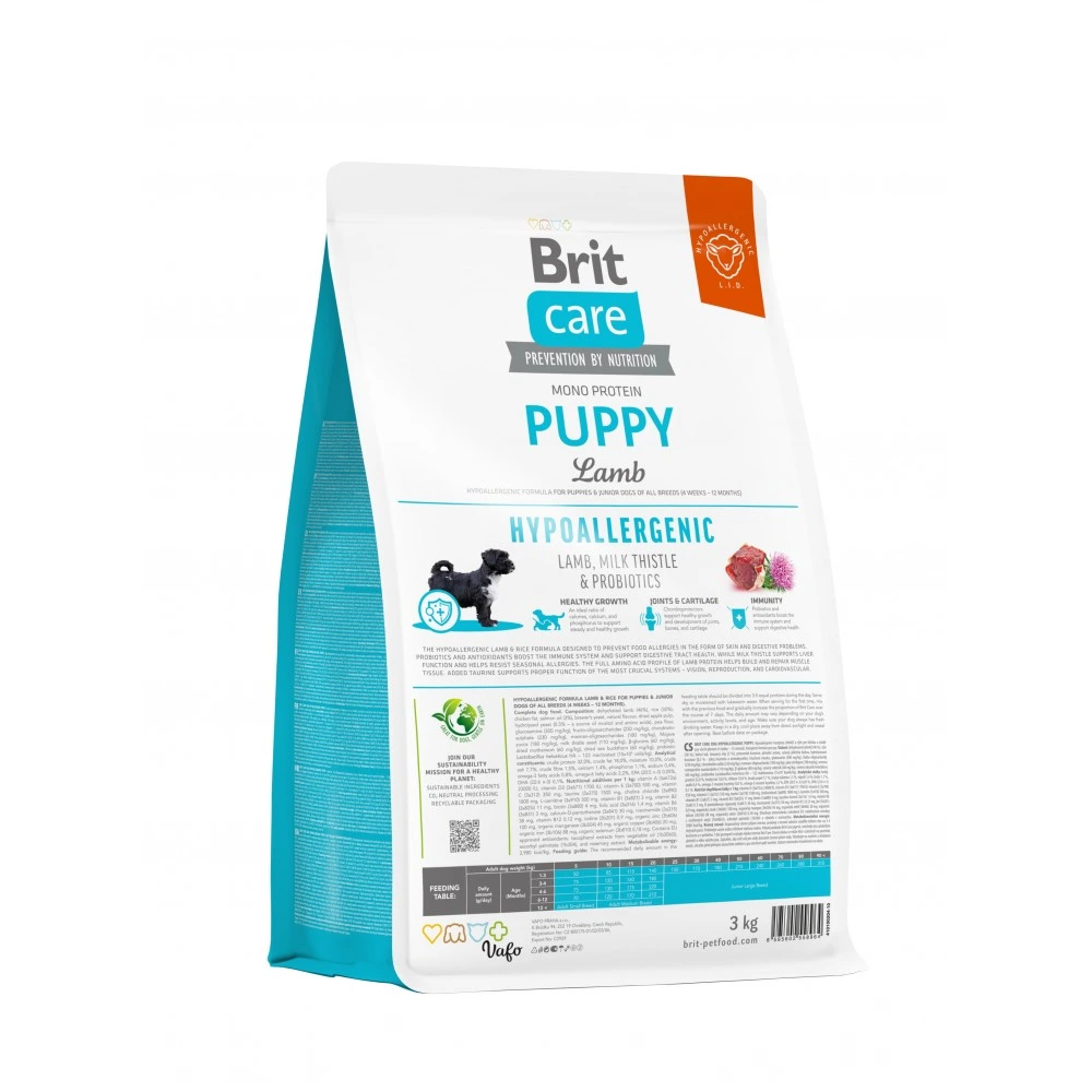 Корм сухий Brit Care Dog Hypoallergenic Puppy для цуценят гіпоалергенний з ягням 3 кг