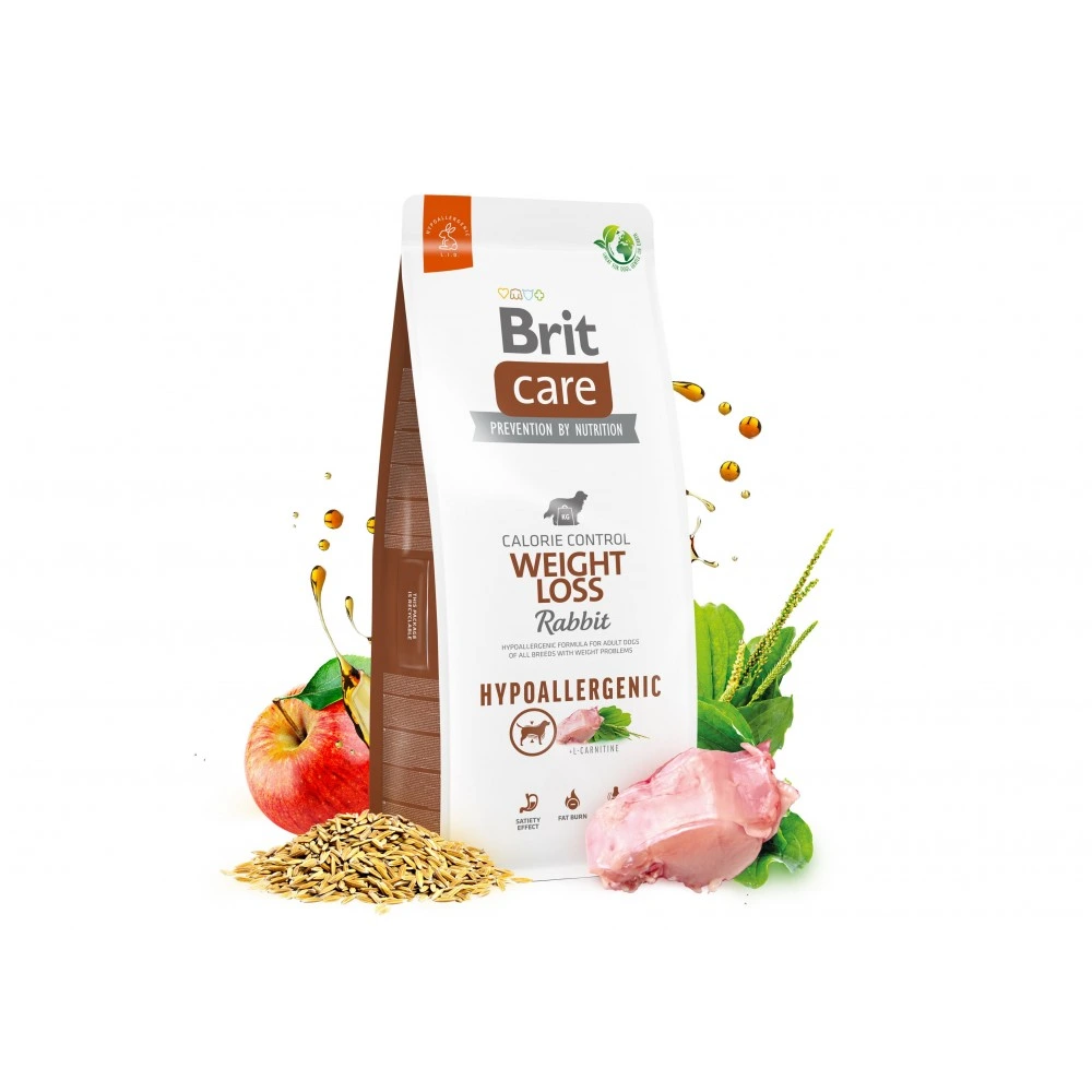 Корм сухий Brit Care Dog Hypoallergenic Weight Loss для собак із зайвою вагою гіпоалергенний з кроликом 1 кг