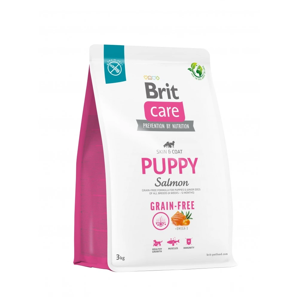 Корм сухий Brit Care Dog Grain-free Puppy для цуценят беззерновий з лососем 3 кг