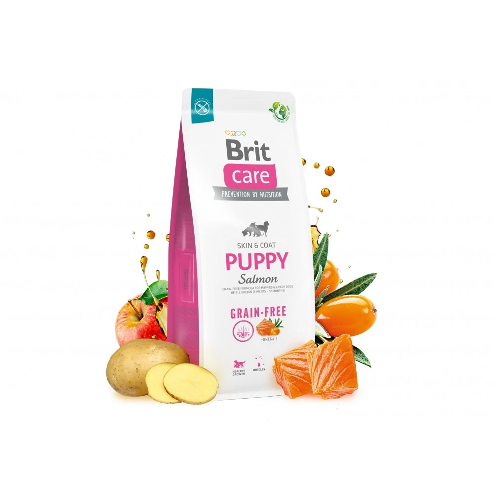 Корм сухий Brit Care Dog Grain-free Puppy для цуценят беззерновий з лососем 3 кг