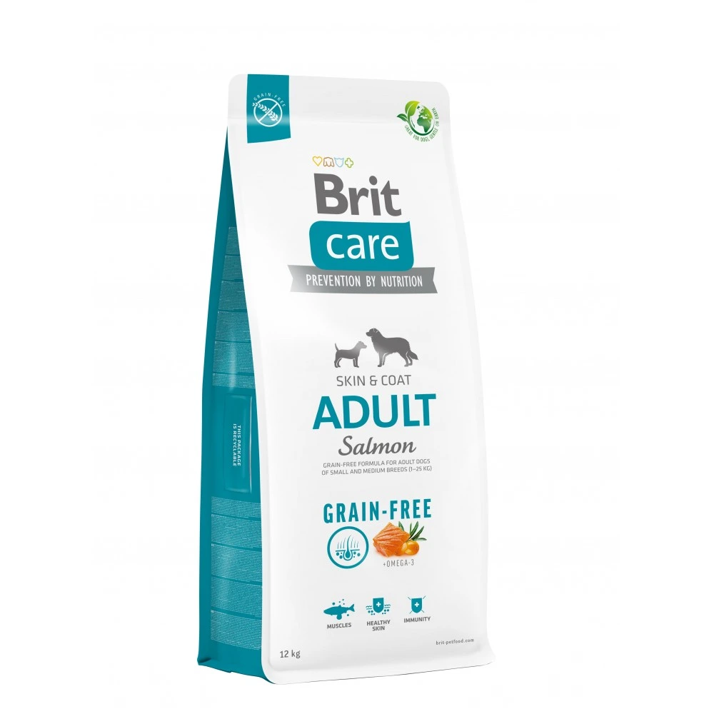 Корм сухий Brit Care Dog Grain-free Adult для дорослих собак малих і середніх порід беззерновий з лососем 12 кг