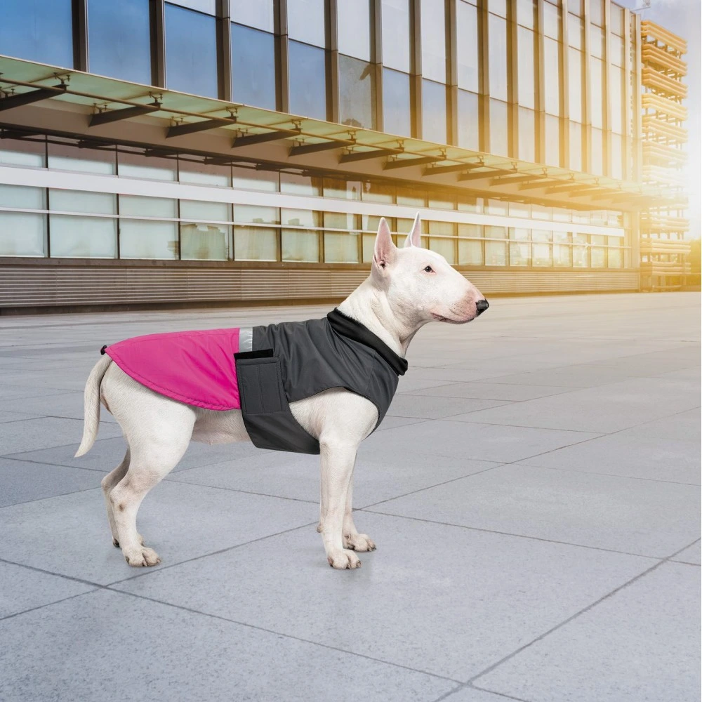 Попона Pet Fashion Roy для собак малиновий/сірий 5XL
