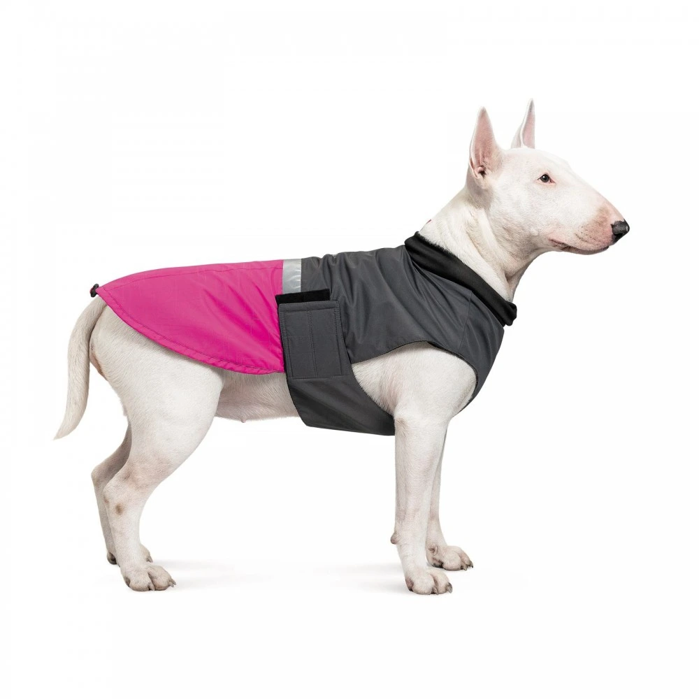 Попона Pet Fashion Roy для собак малиновий/сірий 7XL