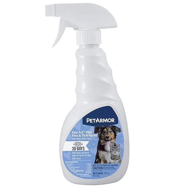Спрей від бліх і кліщів для собак і котів PetArmor Fastact Plus