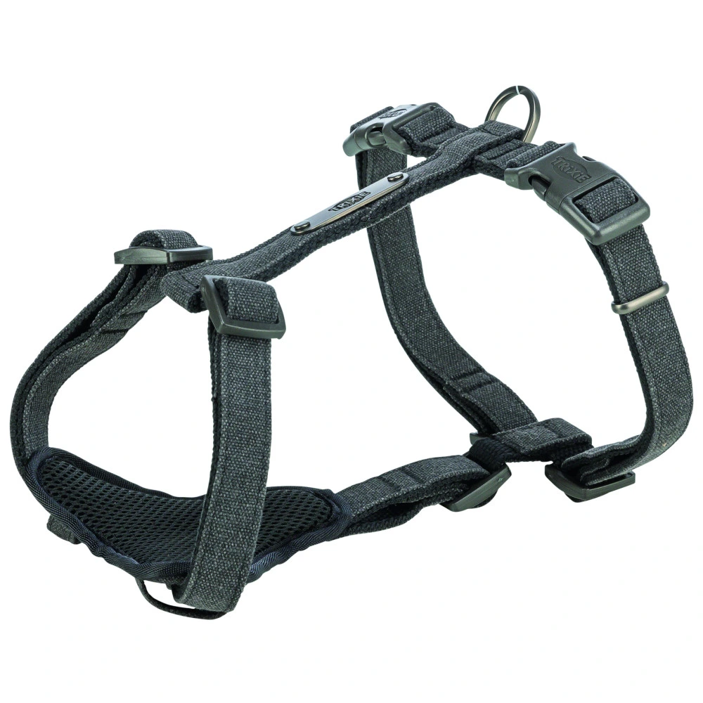Шлей Trixie CityStyle H-harness для собак хлопок XS–S 30–44 см 10 мм черный