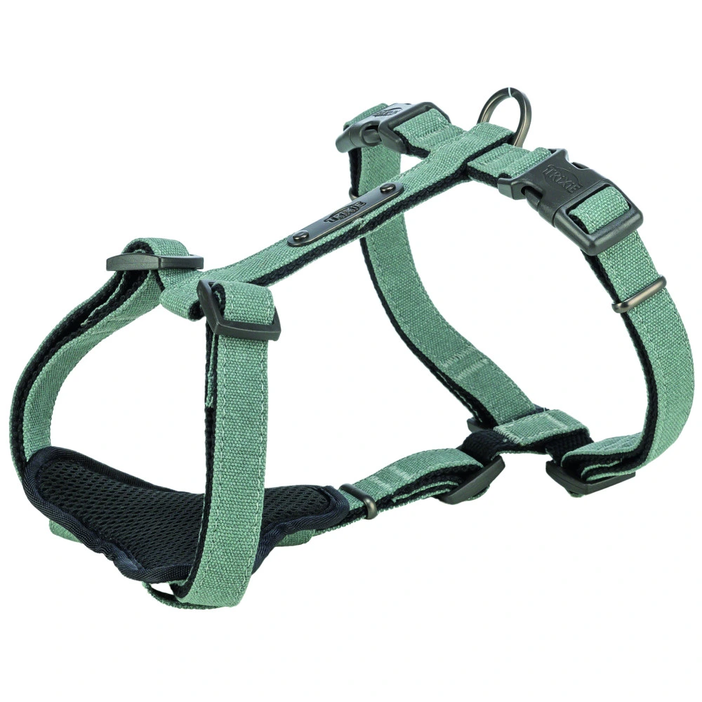 Шлей Trixie CityStyle H-harness для собак хлопок L–XL 75–120 см 25 мм светло-зеленый