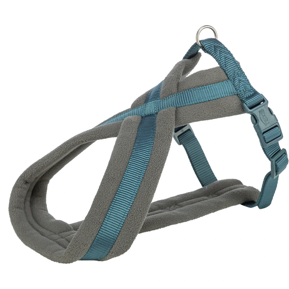 Шлей Trixie Premium для собак туристический S–M 40–70 см 20 мм сине-зеленый
