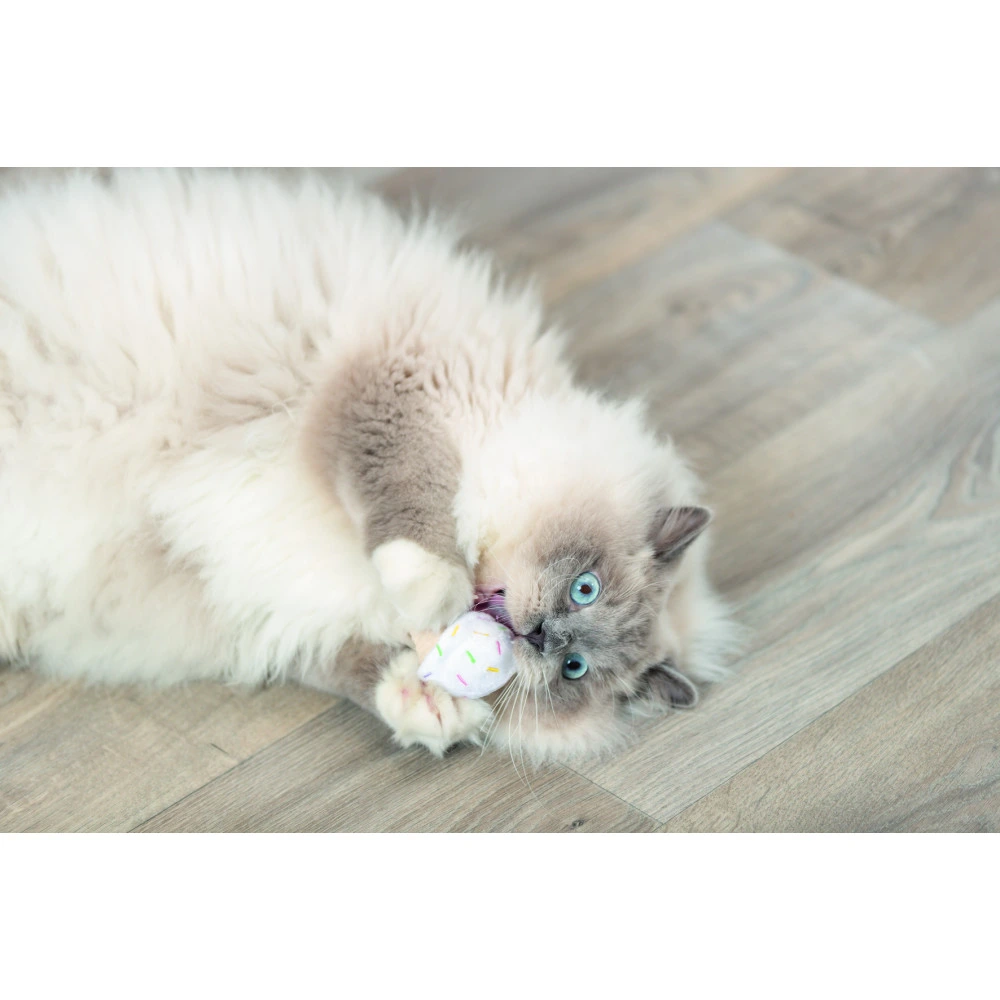 Іграшка Trixie для котів Морозиво і тістечко плюш з котячою м ятою 7 см