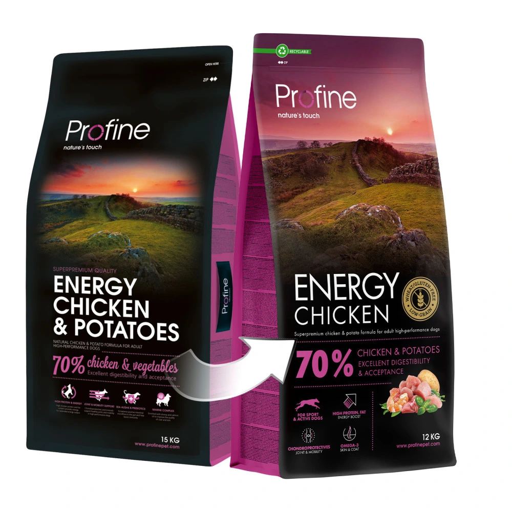 Корм сухой Profine Energy Chicken and Potatoes для активных собак курица и картофель 12 кг