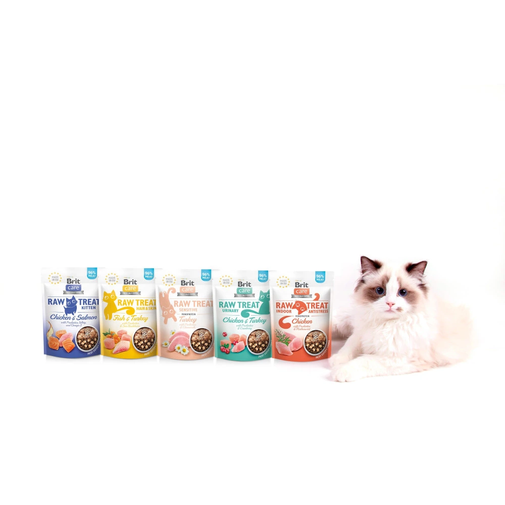 Лакомство Brit Raw Treat Freeze-dried Sensitive для кошек с чувствительным пищеварением индейка 40 г