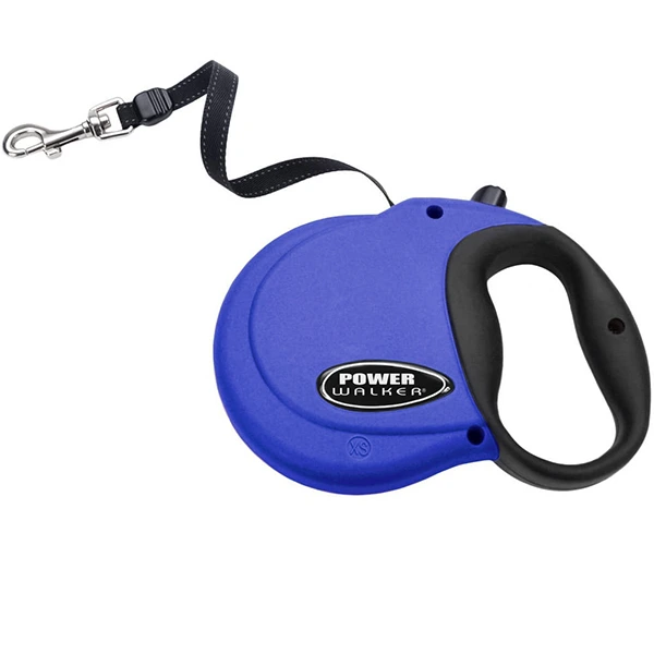 Рулетка-повідець для собак Coastal Power Walker Retractable Leash, Синій, XS, до 7.3кг, стрічка 3.6м