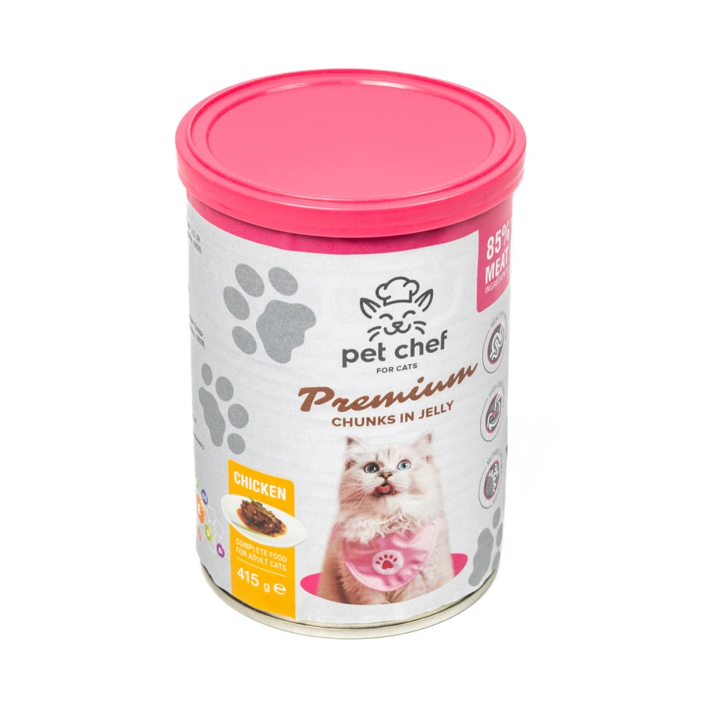 Вологий корм для котів Pet Chef з Куркою 415 г