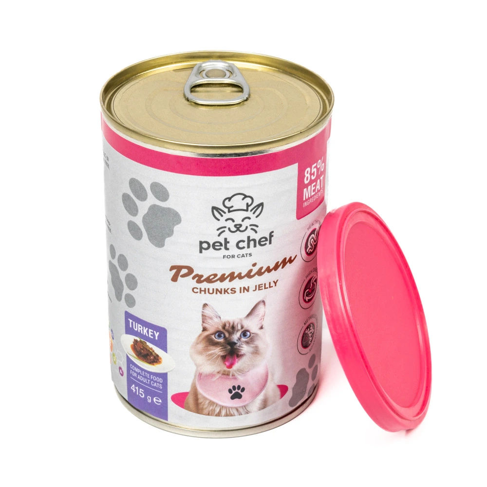 Вологий корм для котів Pet Chef з Індичкою 415 г