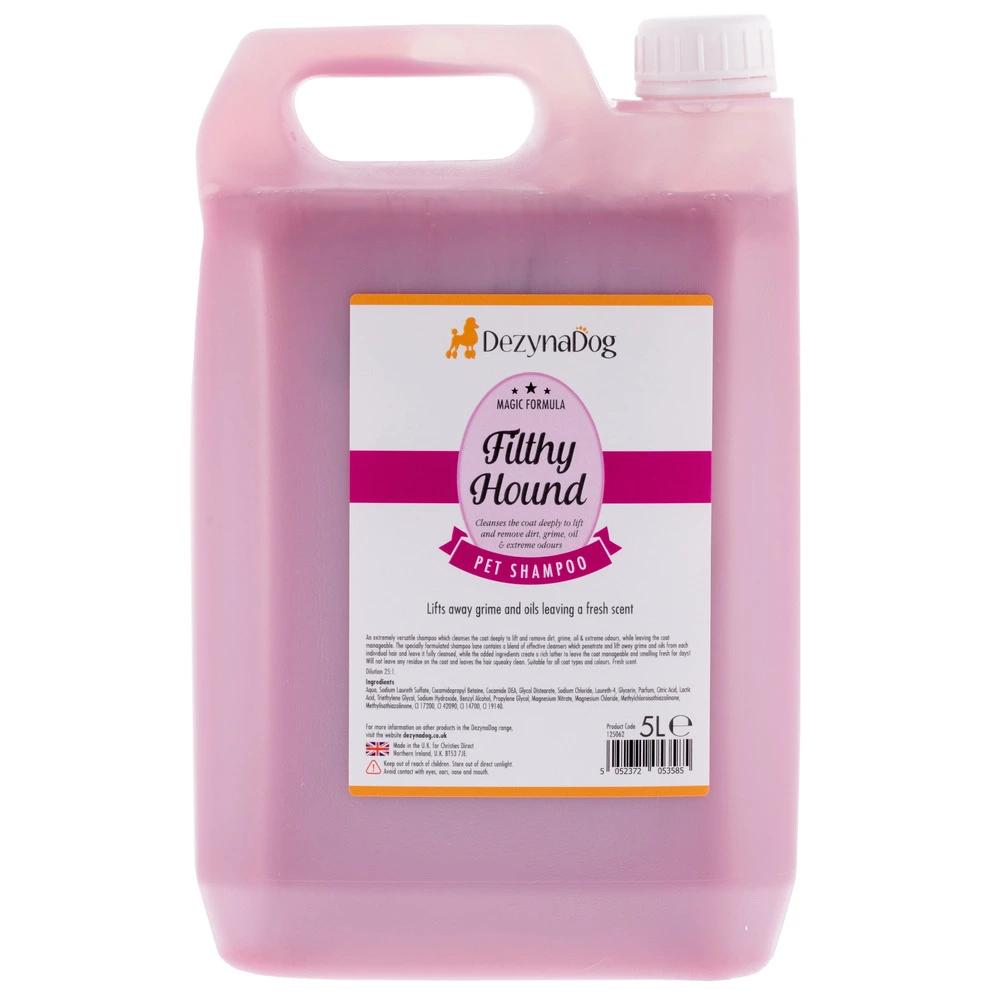 Шампунь Dezynadog Filthy Hound Deep Clean для глибокого очищення брудної шерсті дезодорує має стійкий аромат Пармської Фіалк