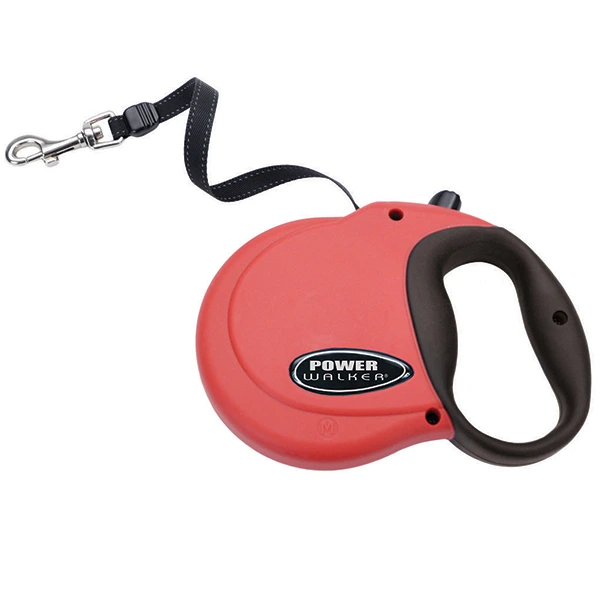 Повідець-рулетка для собак Power Walker Coastal Retractable Leash, Червоний, для собак до 29 кг, стрічка 4.8м