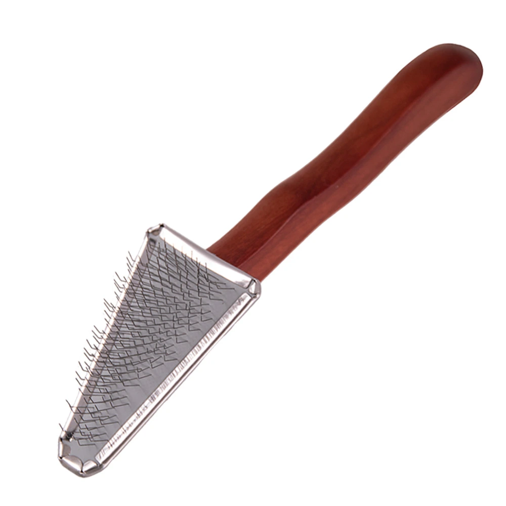 Пуходерка Dezynadog Soft Triangle Slicker Brush трикутна пласка д/важкодоступних місць навколо очей лап та морди    д/цуценя