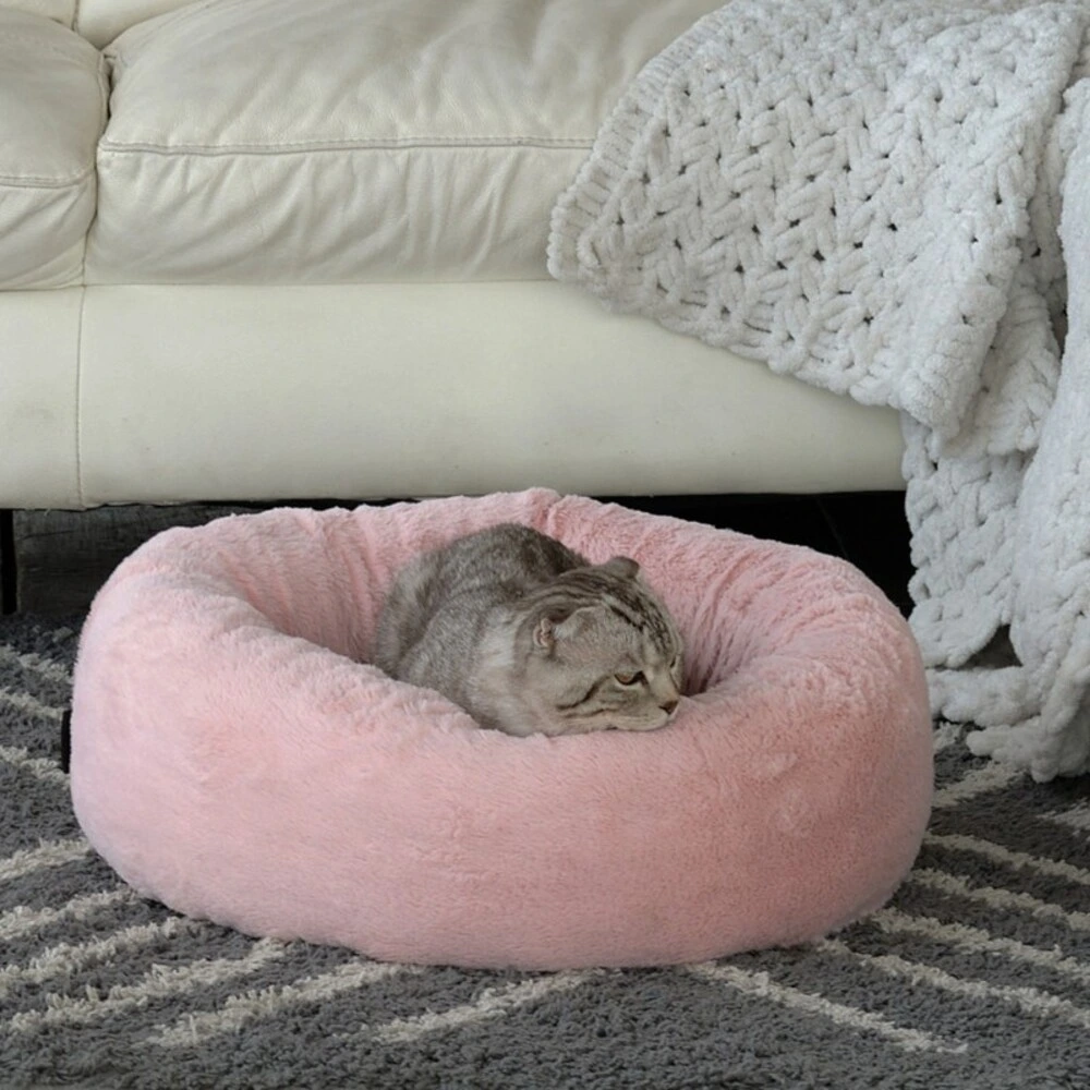 Лежак Pet Fashion Soft для собак і котів розовий 48х48х17 см