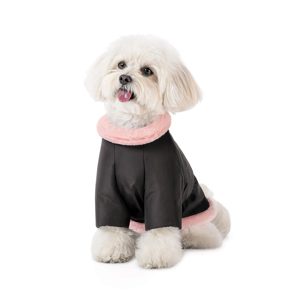 Куртка Pet Fashion Mery для собак чорний/рожевий S
