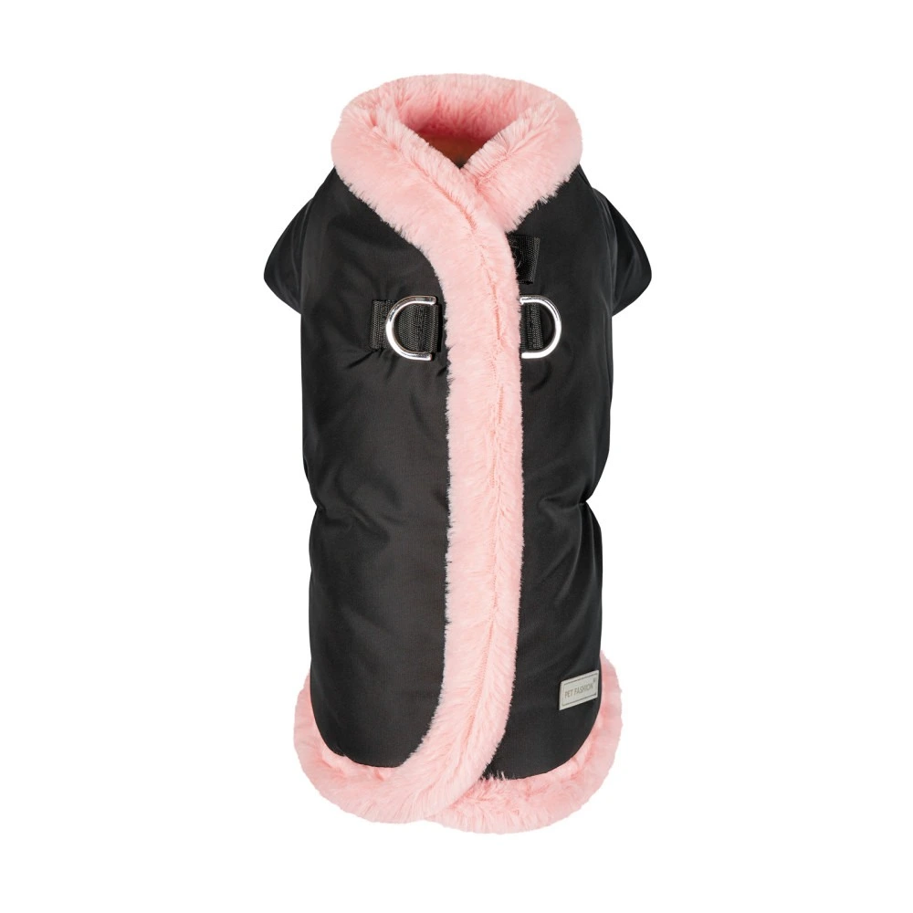 Куртка Pet Fashion Mery для собак чорний/рожевий S