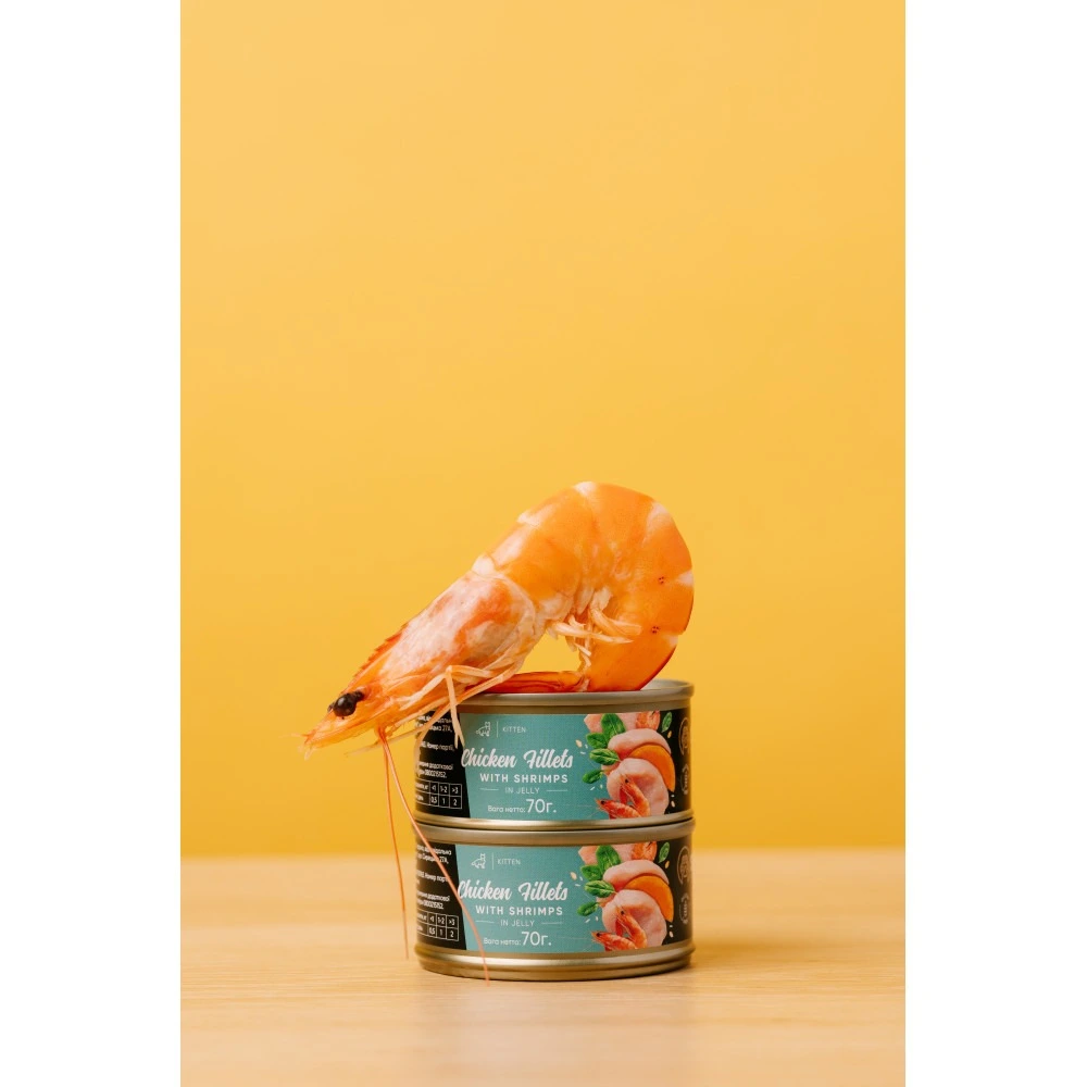 Корм вологий Savory Chicken Fillets rich in Shrimps in Jelly for Kittens філе курки з креветками в желе для кошенят, 70 г