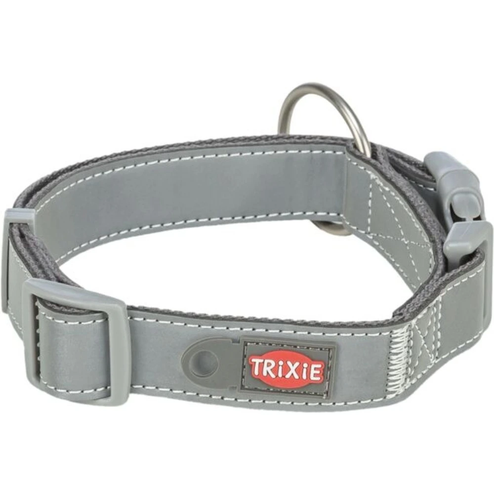 Нашийник Trixie для собак Premium Reflect  світло відбиваючий графіт розмір XS-S 25-35 см/20 мм