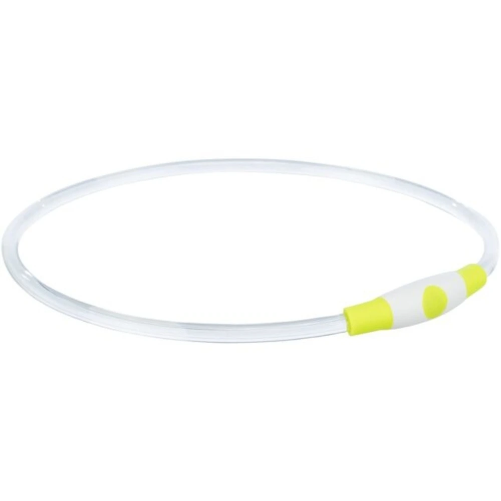 Нашийник Trixie Flash Light Ring USB для собак мигаючий силіконовий зелений розмір S–M 35 см/8 мм