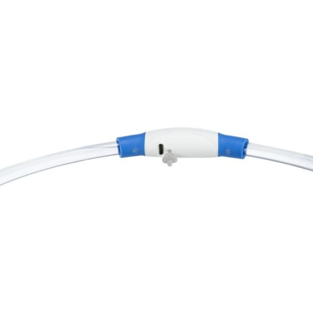 Нашийник Trixie Flash Light Ring USB для собак мигаючий силіконовий синій розмір S–M 40 см/8 мм