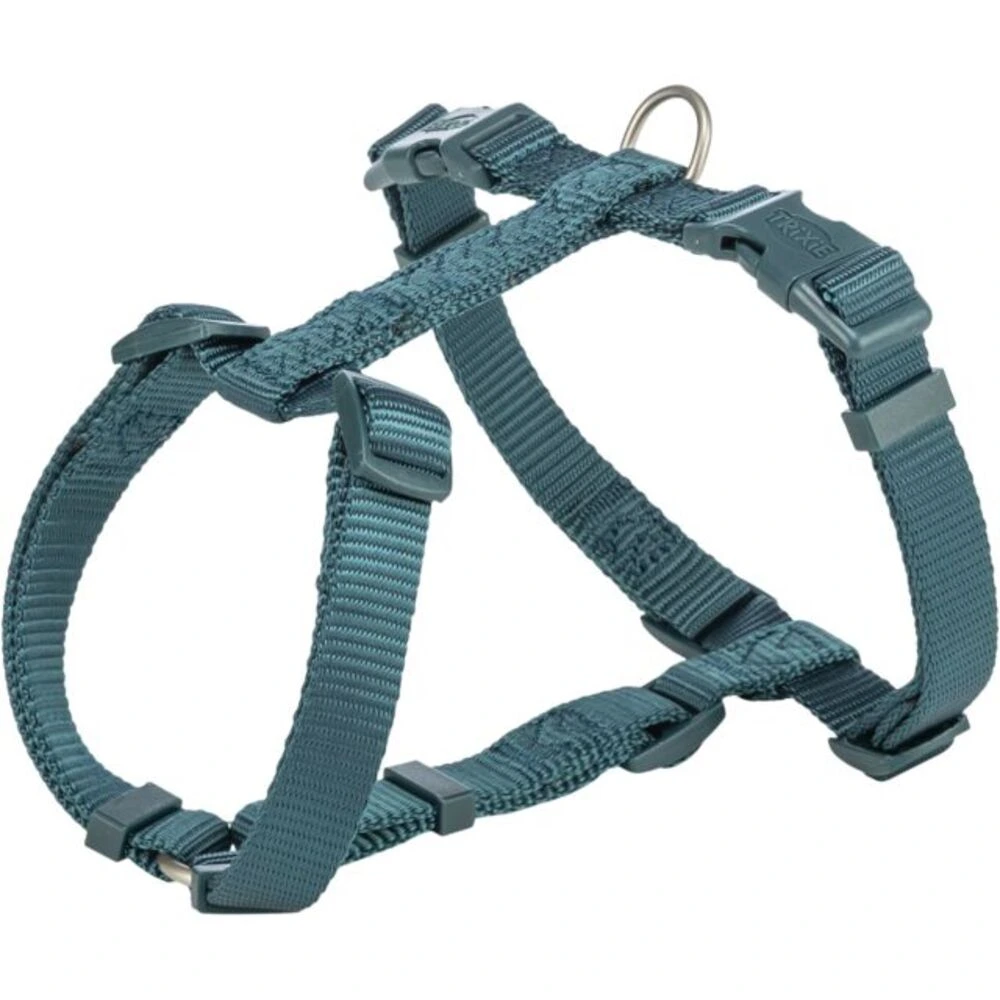 Шлей Trixie Premium H-harness для собак темный сине-зеленый M-L 52–75 см 20 мм