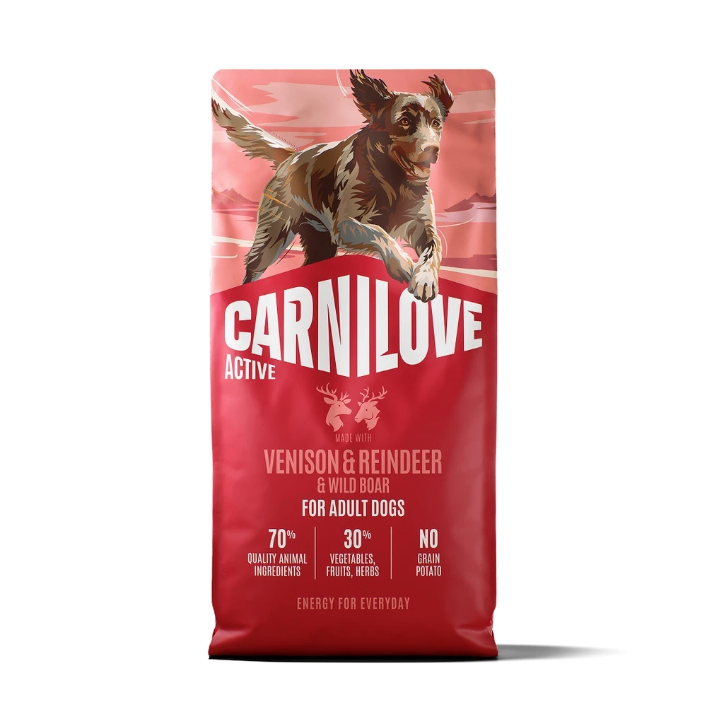 Корм сухой Carnilove Active Venison & Reindeer & Wild Boar Active Adults для активных собак оленина и дикий кабан 12 кг
