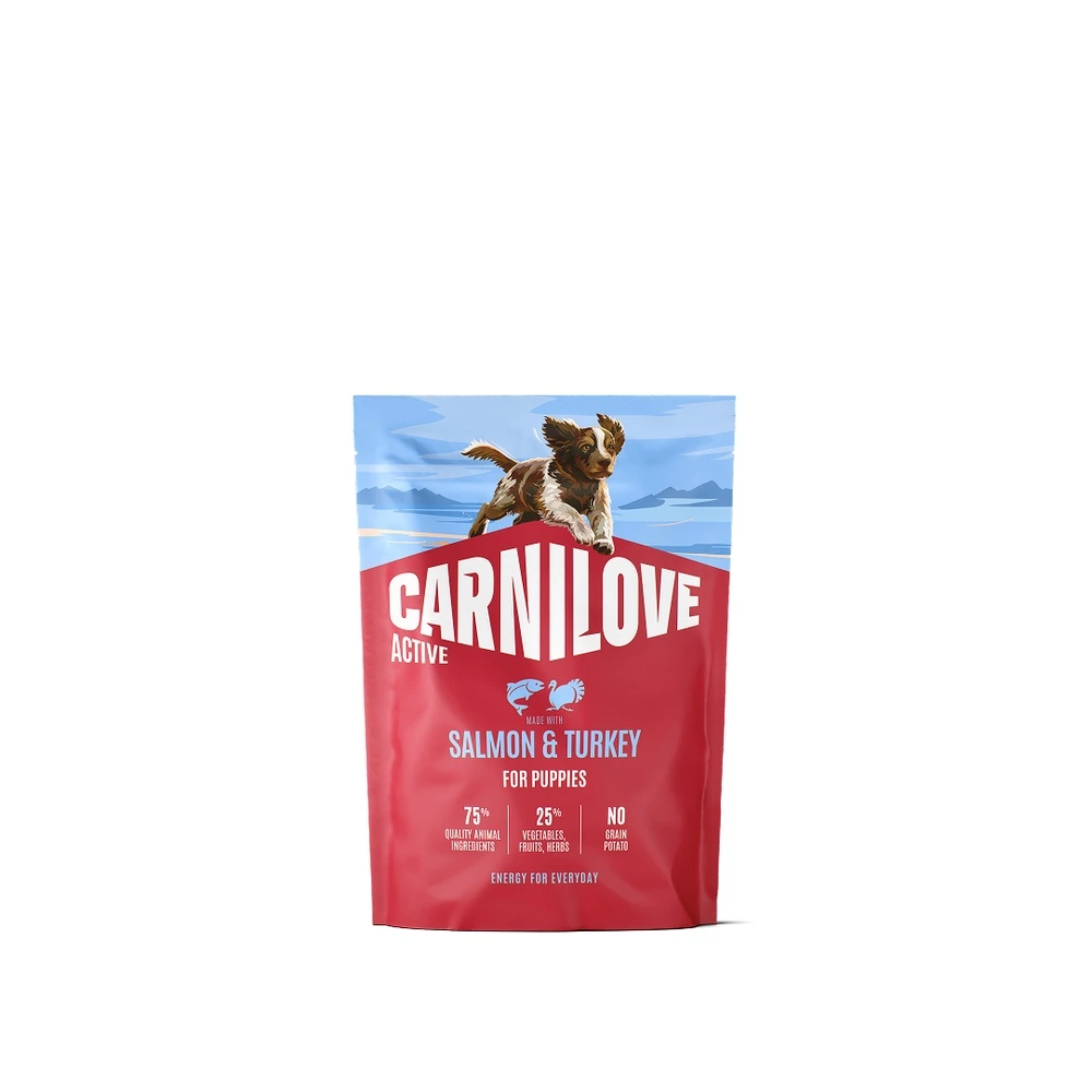 Корм сухий Carnilove Active Salmon & Turkey Puppy для цуценят лосось та індичка 1,5 кг