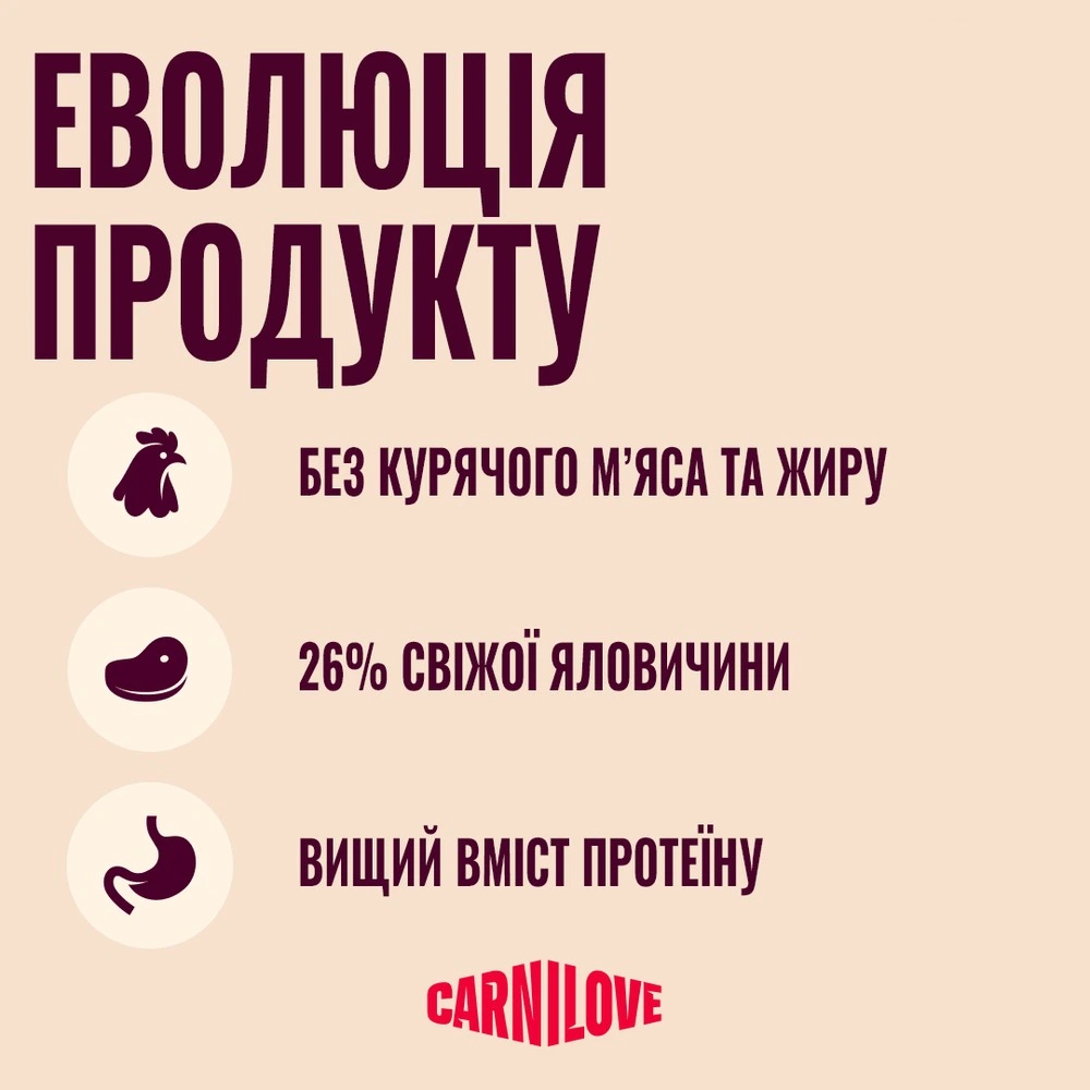 Корм сухий Carnilove Active Beef & Venison Sterilised для стерилізованих котів яловичина та оленина 6 кг