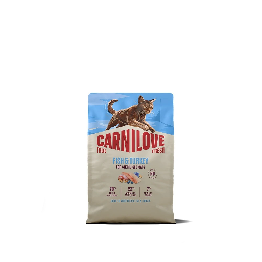Корм сухий Carnilove True Fresh Fish & Turkey Sterilised для стерилізованих котів риба та індичка 2 кг